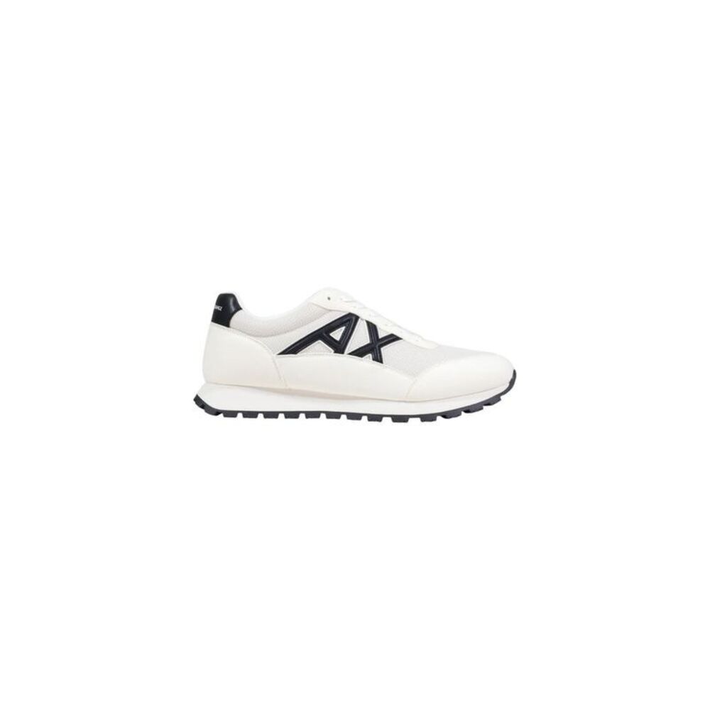 Armani Exchange Black And White Polyester Athletic Men's Sneakers